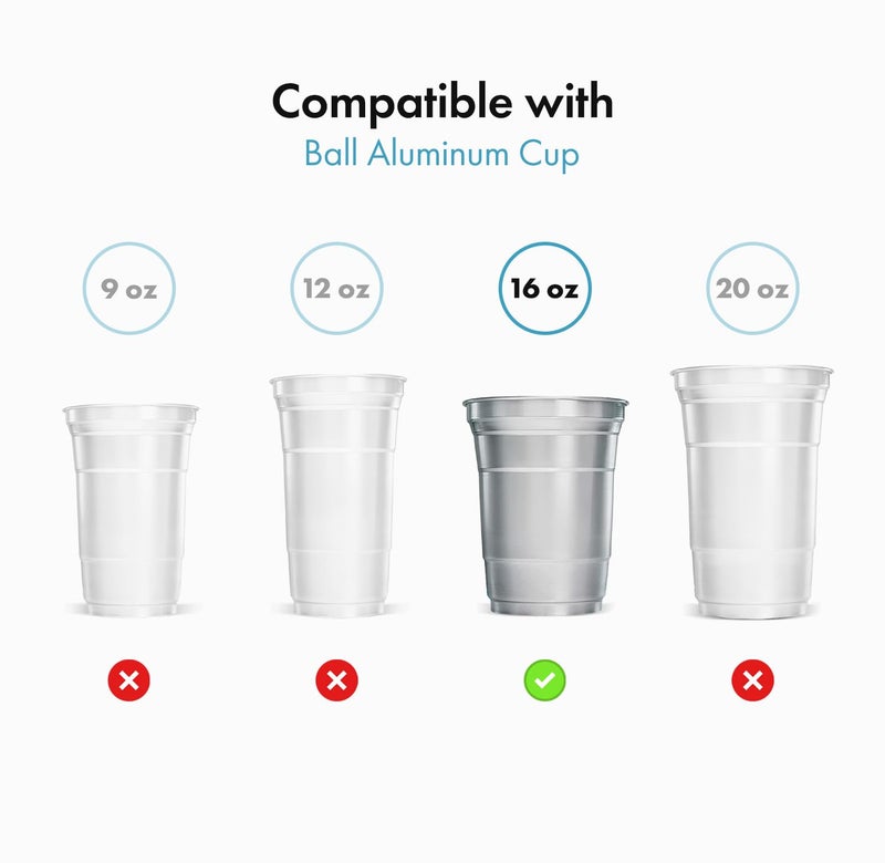 Gevoli 30-Pack Aluminum Lids with Straw Hole, Compatible with Ball Top Cup Party Cups (16oz Size Only) Cups Sold Separately - Image 2